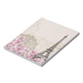 Vintager Pariser Eiffelturm Kunstmuseum Notizblock (Rotiert)