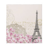 Vintager Pariser Eiffelturm Kunstmuseum Notizblock (Vorderseite)