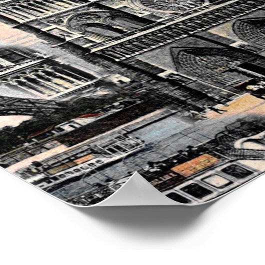 Vintager Pariser Reisesammler Eiffelturm Poster (Ecke)