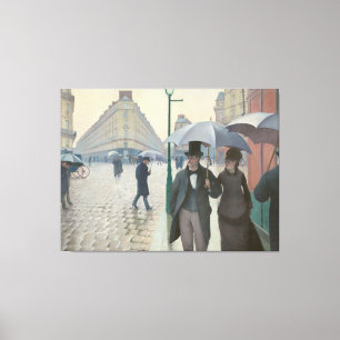 Vintager Pariser Street Rainy Day Leinwanddruck