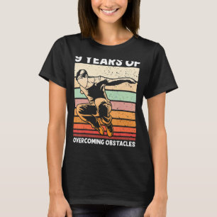 Vintager Parkour 9. Geburtstag 9 Jahre Junge 9. T-Shirt