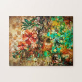 Vintager Parrot-Jungle-Hibiskus Puzzle (Horizontal)