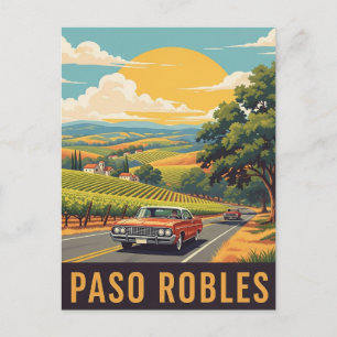 Vintager Paso Robles - Zentralküste Kaliforniens Postkarte