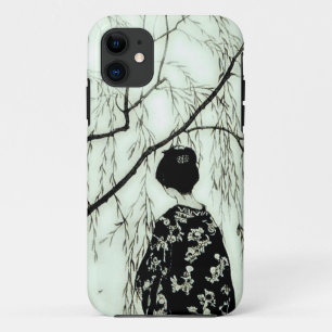 Vintager Pastellbaum-japanischer Frau iPhone Fall Case-Mate iPhone Hülle