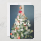 Vintager pastellblauer Weihnachtsbaum Feiertagskarte (Vorderseite)