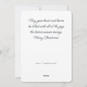 Vintager pastellblauer Weihnachtsbaum Feiertagskarte (Rückseite)