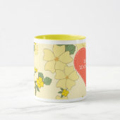 Vintager Pastellgelber Zitrone Muttertag Tasse (Zentrum)