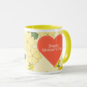 Vintager Pastellgelber Zitrone Muttertag Tasse (VorderseiteRechts)