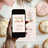 Vintager Pastellrosa und Minze-Cookie-Austausch Einladung