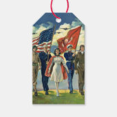 Vintager Patrioter, stolzer Militärangehöriger Geschenkanhänger (Vorderseite)