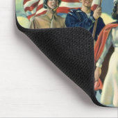 Vintager Patrioter, stolzer Militärangehöriger Mousepad (Ecke)