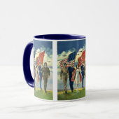 Vintager Patrioter, stolzer Militärangehöriger Tasse (Vorderseite Links)