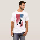 Vintager Patriotic Baseball Batter T - Shirt (Vorne ganz)