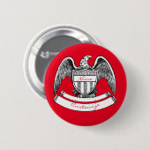 Vintager Patriotischer Adler PlaqueThunder_Cove Button (Vorne & Hinten)