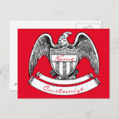 Vintager Patriotischer Adler PlaqueThunder_Cove Postkarte (Vorne/Hinten)
