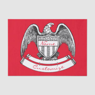 Vintager Patriotischer Adler PlaqueThunder_Cove Seidenpapier