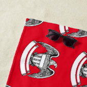 Vintager Patriotischer Adler PlaqueThunder_Cove Strandtuch (Beispiel)