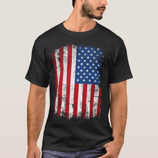Vintager patriotischer amerikanische T-Shirt (Vorderseite)
