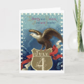 Vintager Patriotischer Amerikanische Unabhängigkei Karte (Vorderseite)