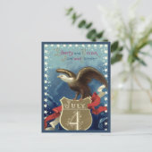 Vintager Patriotischer Amerikanische Unabhängigkei Postkarte (Stehend Vorderseite)