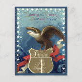 Vintager Patriotischer Amerikanische Unabhängigkei Postkarte (Vorderseite)