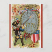 Vintager Patriotischer Amerikanische Unabhängigkei Postkarte (Vorderseite)