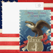 Vintager Patriotischer Amerikanische Unabhängigkei Postkarte