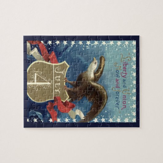 Vintager Patriotischer Amerikanische Unabhängigkei Puzzle (Horizontal)