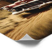 Vintager patriotischer amerikanischer Automobil-Di Poster (Ecke)