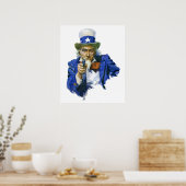 Vintager Patriotischer Onkel Sam mit Star Hat und  Poster (Küche)