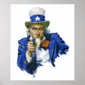 Vintager Patriotischer Onkel Sam mit Star Hat und  Poster (Vorne)