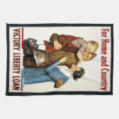 Vintager Patriotischer Soldat für das Darlehen für Geschirrtuch (Horizontal)