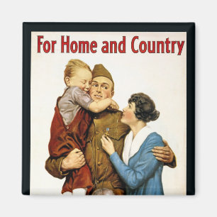 Vintager Patriotischer Soldat für das Darlehen für Magnet