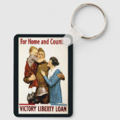Vintager Patriotischer Soldat für das Darlehen für Schlüsselanhänger (Rückseite)