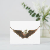 Vintager Patriotismus American Bald Eagle Bird Fli Postkarte (Stehend Vorderseite)