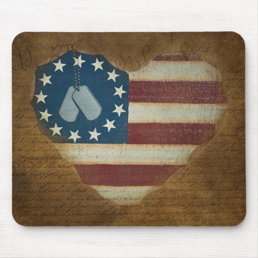 Vintager Patriotismus Mousepad (Vorne)