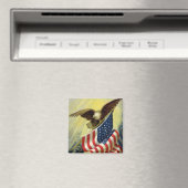 Vintager Patriotismus, Patriotische Adlerflagge Magnet (In Situ (Geschirrspüler))
