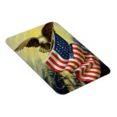 Vintager Patriotismus, Patriotische Adlerflagge Magnet (Rechte Seite)