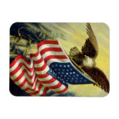 Vintager Patriotismus, Patriotische Adlerflagge Magnet (Horizontal)