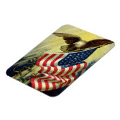 Vintager Patriotismus, Patriotische Adlerflagge Magnet (Linke Seite)