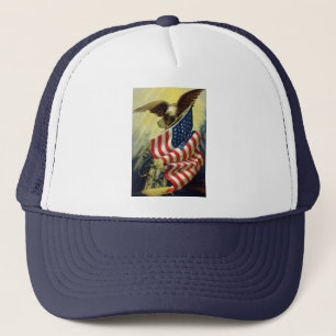 Vintager Patriotismus, Patriotische Adlerflagge Truckerkappe