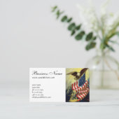 Vintager Patriotismus, Patriotische Adlerflagge Visitenkarte (Stehend Vorderseite)