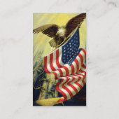 Vintager Patriotismus, Patriotische Adlerflagge Visitenkarte (Rückseite)