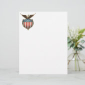 Vintager Patriotismus, Stolzer Adler über amerikan (Stehend Vorderseite)