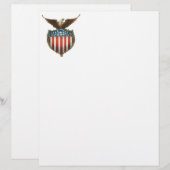 Vintager Patriotismus, Stolzer Adler über amerikan (Vorne/Hinten)
