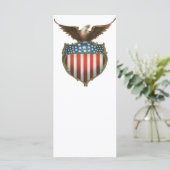 Vintager Patriotismus, Stolzer Adler über amerikan (Stehend Vorderseite)