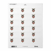 Vintager Patriotismus, Stolzer Adler über amerikan Adressaufkleber (Vorne)