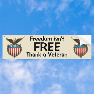 Vintager Patriotismus, Stolzer Adler über amerikan Autoaufkleber