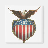 Vintager Patriotismus, Stolzer Adler über amerikan Magnet (Vorne)