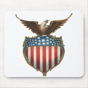 Vintager Patriotismus, Stolzer Adler über amerikan Mousepad